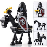 LEGO Medieval Castle Skeleton Knights Gladiatus Skeleton Horses Building Blocks Bricks Kids Toys