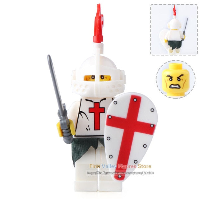 LEGO Medieval Castle Skeleton Knights Gladiatus Skeleton Horses Building Blocks Bricks Kids Toys