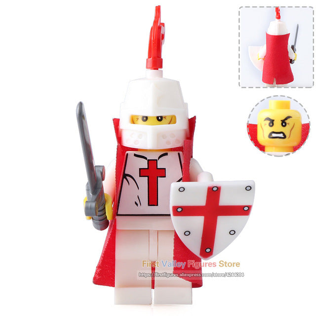 LEGO Medieval Castle Skeleton Knights Gladiatus Skeleton Horses Building Blocks Bricks Kids Toys