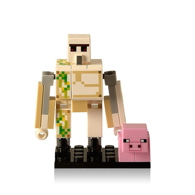 Minecrafted Style Zombie Steve figure DIY Building Blocks Toys Compatible Legoings Model