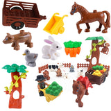 LEGO Diy Big Size Bricks Accessories Happy farm Animals Food Blocks Bricks Toys Duploed Parts