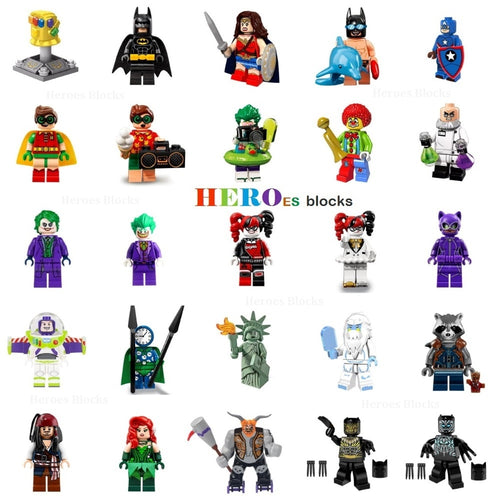 lego Super Heroes Joker batman wonder robin Jack Sparrow Thanos Infinity Gauntlet Figure