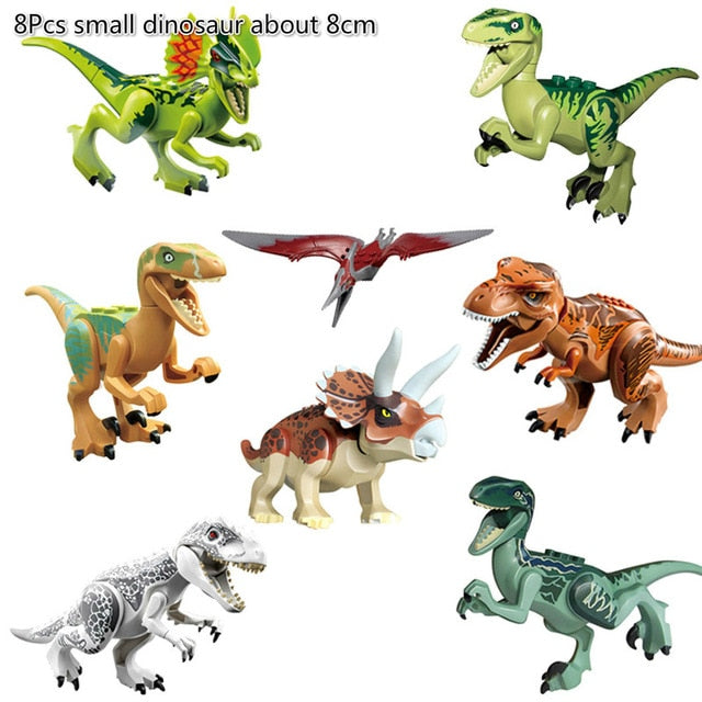 LEGO Jurassic World 2 Dinosaur Building Blocks Legoings Jurassic Dinosaur Figures Bricks Tyrannosaurus Rex Indominus I-Rex Model Toys