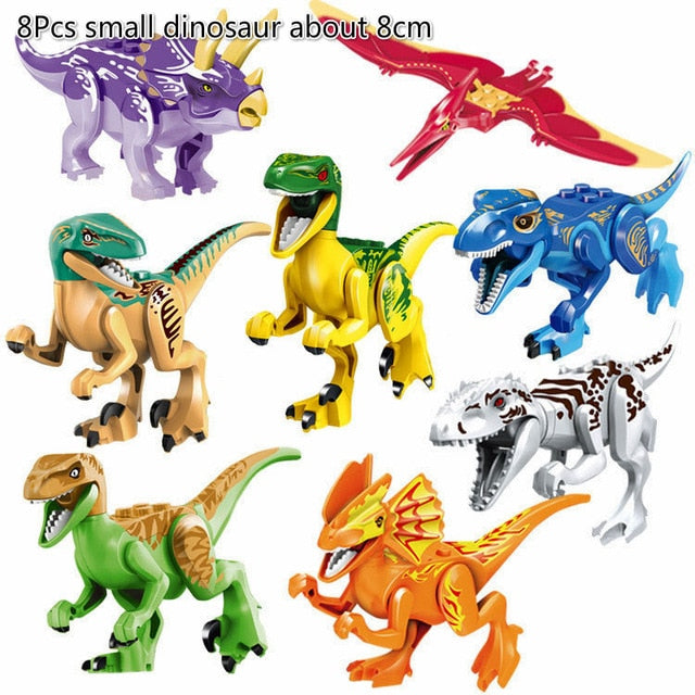 LEGO Jurassic World 2 Dinosaur Building Blocks Legoings Jurassic Dinosaur Figures Bricks Tyrannosaurus Rex Indominus I-Rex Model Toys