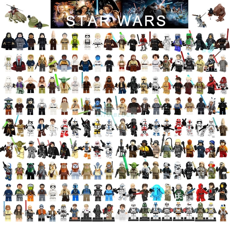 LEGO Star Wars Building Block Han Solo Luke Darth Vader Yoda Leia R2D2 Toys Compatible Legoingl Starwars Figures