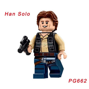 LEGO Star Wars Building Block Han Solo Luke Darth Vader Yoda Leia R2D2 Toys Compatible Legoingl Starwars Figures