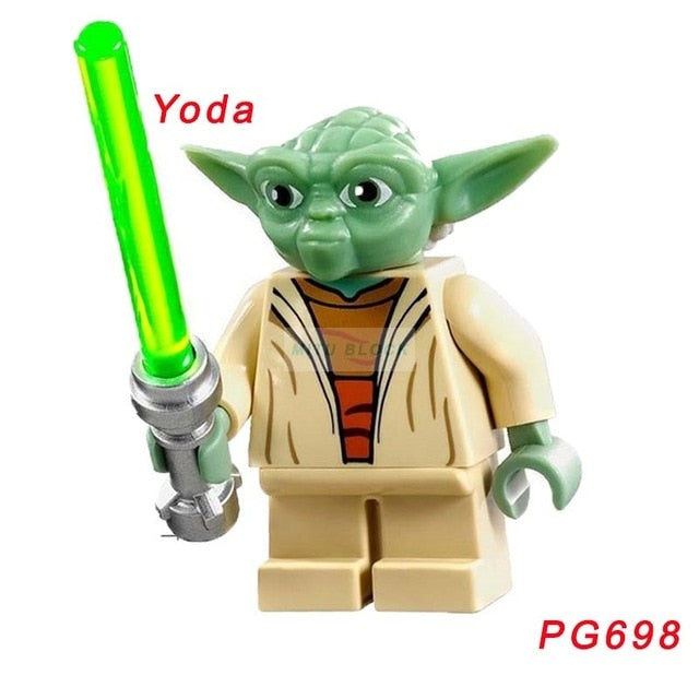 LEGO Star Wars Building Block Han Solo Luke Darth Vader Yoda Leia R2D2 Toys Compatible Legoingl Starwars Figures