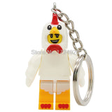 Graduate Unicorn Hot Dog Man Figure Keychain Statue Of Liberty Buzz Lightyear Medusa Rocket Boy key Building Blocks Toys