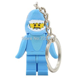 Graduate Unicorn Hot Dog Man Figure Keychain Statue Of Liberty Buzz Lightyear Medusa Rocket Boy key Building Blocks Toys