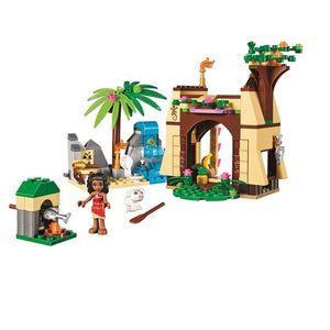 LEGO 515Pcs Vaiana Moanas Ocean Voyage Restore The Heart Of Te Fiti Set Building Blocks Maui Toys