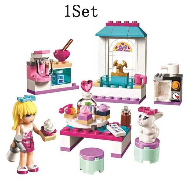 LEGO 8Pcs Fairy Tale Princess Girl Model Building Doll Figures Bricks Blocks Kid Friends Children Toys