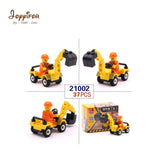 LEGO 12 Kinds Original Mini Transportation Block Car Building Compatible Duplo City Soliders Kids Toys