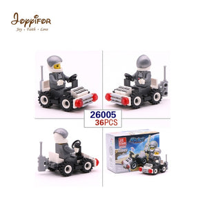 LEGO 12 Kinds Original Mini Transportation Block Car Building Compatible Duplo City Soliders Kids Toys