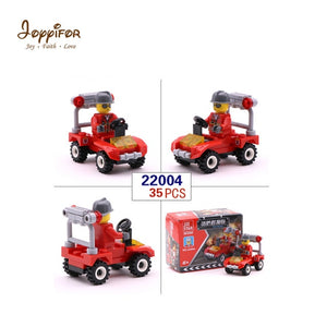 LEGO 12 Kinds Original Mini Transportation Block Car Building Compatible Duplo City Soliders Kids Toys