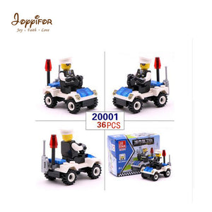 LEGO 12 Kinds Original Mini Transportation Block Car Building Compatible Duplo City Soliders Kids Toys