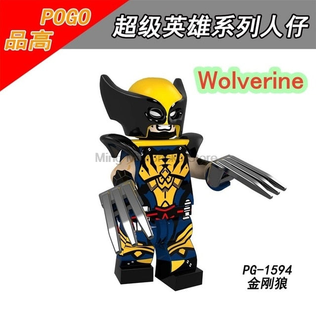 LEGO Marvel Wolverine Jean Grey Summers Action Figures Deadpool X-Men Super Hero Building Blocks Toys for Children