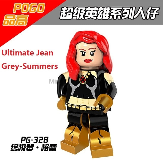 LEGO Marvel Wolverine Jean Grey Summers Action Figures Deadpool X-Men Super Hero Building Blocks Toys for Children