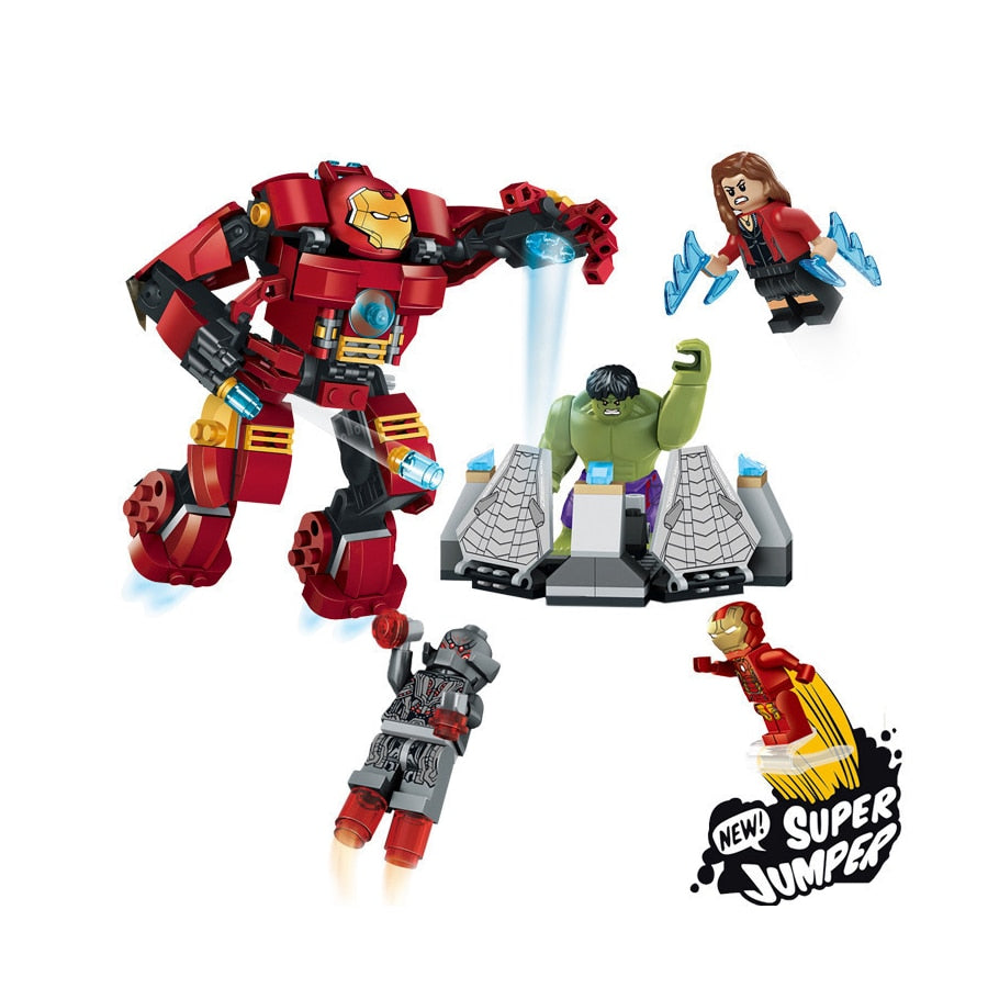 LEGO 7110 Marvel Super Heroes 76031 Avengers Building Blocks Ultron Figures  Iron Man Hulk Buster Bricks Toy