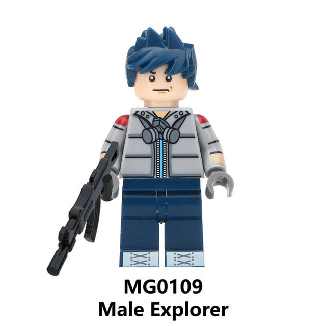 LEGO Fortnited TPS Shooter Game Character Jonesy Builder Female Male Explorer Dark Voyar