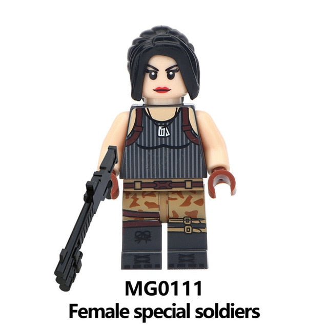 LEGO Fortnited TPS Shooter Game Character Jonesy Builder Female Male Explorer Dark Voyar