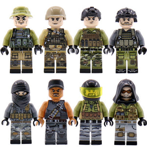 LEGO Military SWAT Team Guns Weapons Pack Building Blocks City Police Figure WW2