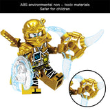 lego 6 IN 1 Gold Ninjago Figures Weapon Model