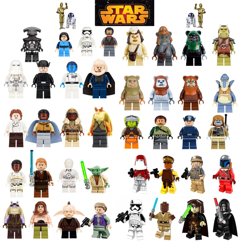 LEGO Star Wars Bricks starwars Luke Leia Han Solo Anakin Darth Vader Yoda Jar Jar