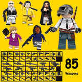 LEGO 6Pcs/Lot PUBG Playerunknown's Battlegrounds Military Army Weapons Building Blocks Set Kids Classic Model Toys