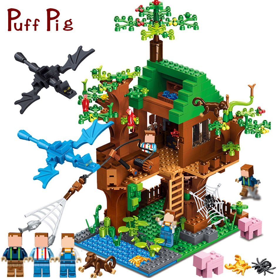 LEGO Minecrafted Classic Tree House My world City Figures Building