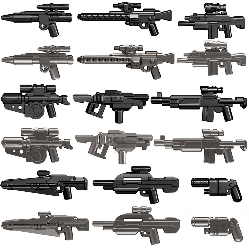 Guns Trek Halo Star Wars Science Fiction Future Weapons Pack for MOC Part Building Blocks Toys for Children