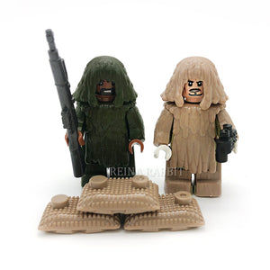 LEGO Military PUBG Sniper Guns Ghillie Suits Camouflage Clothes Parts  Army ww2 German Soldiers