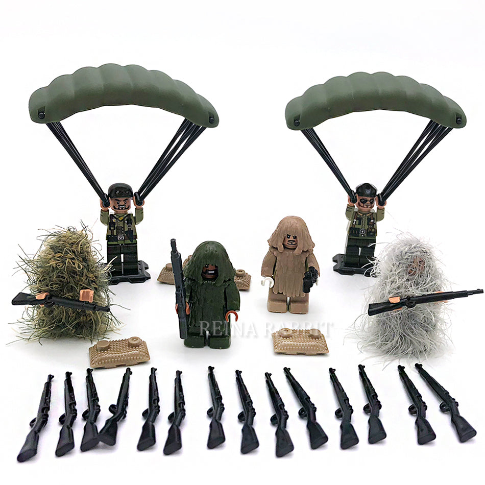 LEGO Military PUBG Sniper Guns Ghillie Suits Camouflage Clothes Parts  Army ww2 German Soldiers