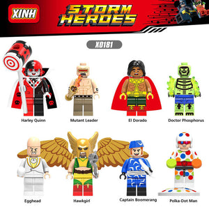 LEGO Super Heroes Figures Harley Quinn Mutant Leader EI Dorado Doctor Phosphorus Bricks Sets Toys