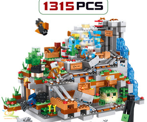 LEGO 1315pcs My World Mechanism Cave Building Blocks Minecrafted Aminal Alex