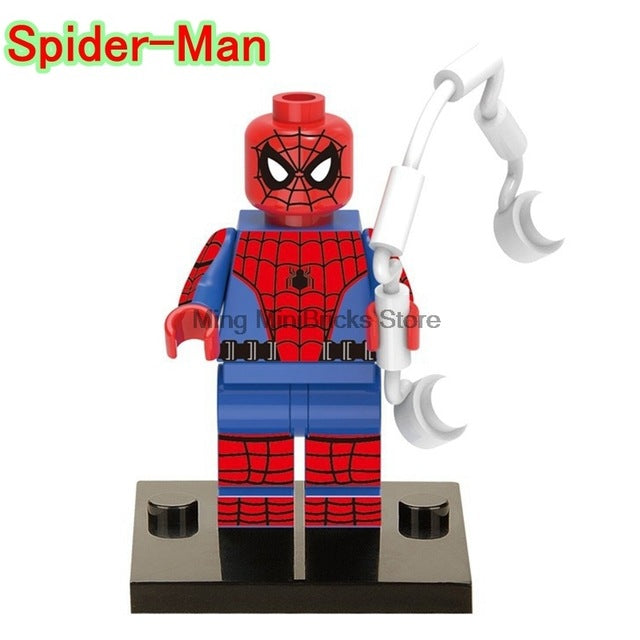 LEGO Spiderman Building Bricks Super Heroes Iroman Silk Vulture Gwen Block Marvel Toys For Children Movie Action Figure