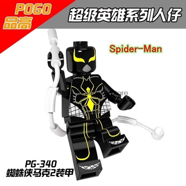 LEGO Spiderman Building Bricks Super Heroes Iroman Silk Vulture Gwen Block Marvel Toys For Children Movie Action Figure