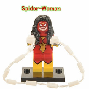 LEGO Spiderman Building Bricks Super Heroes Iroman Silk Vulture Gwen Block Marvel Toys For Children Movie Action Figure