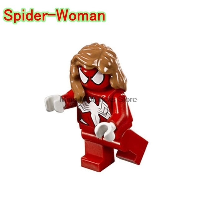 LEGO Spiderman Building Bricks Super Heroes Iroman Silk Vulture Gwen Block Marvel Toys For Children Movie Action Figure