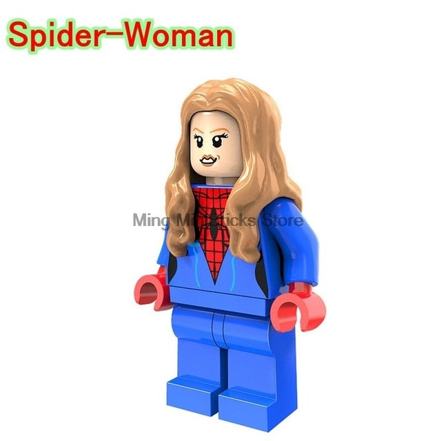 LEGO Spiderman Building Bricks Super Heroes Iroman Silk Vulture Gwen Block Marvel Toys For Children Movie Action Figure