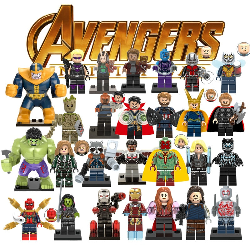 LEGO Super Hero Figures Legoings Avengers Captain Marvel Ant Man Wasp Spiderman Black Panther