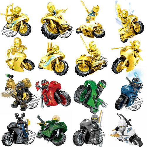 LEGO Ninjago Motorcycle Dragon  KAI JAY COLE ZANE Lloyd WU NYA GARMADON Ninja Toys