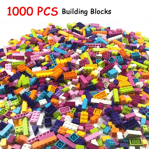 LEGO 1000 Pieces Building Blocks Bricks Kids Creative Toys Figures for Compatible All Brands Blocks Girls Kids Birthday Gift