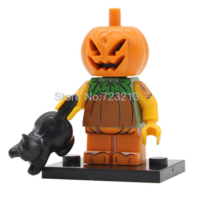 LEGO Halloween Figure PG8080 Skeleton Jack Witch Zombie Ghosts Pumpkin Man Werewolf Legoingly Vampire Count Queen Building Blocks