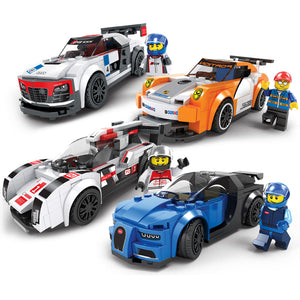 Roadster Racing Car Speed Champions Car Building Blocks Compatible Legos Technic City Figures Enlighten Bricks Toys For Children