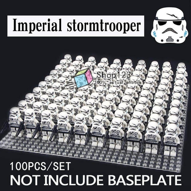 LEGO 100 pcs/lot Building Blocks Sith Shadow Stormtrooper Desert Storm Solider Clone Trooper Sandtrooper Toys For Children