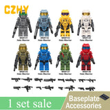 LEGO Halo Spartan Soliders Hot Game Series With Weapons Bricks Gift Toys