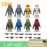 LEGO Halo Spartan Soliders Hot Game Series With Weapons Bricks Gift Toys