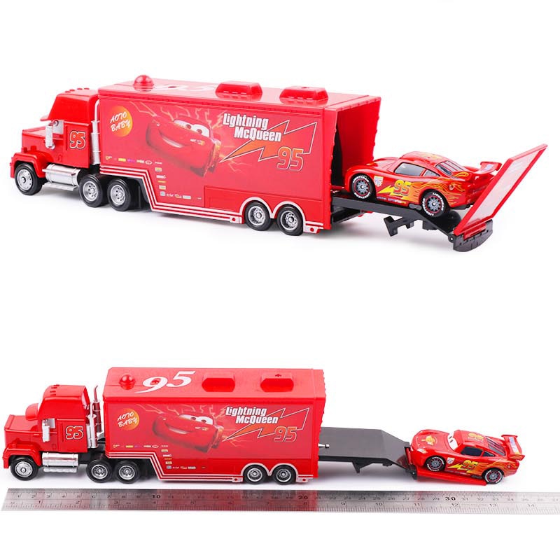 Disney Pixar Cars 2 3 Toys Lightning McQueen Jackson Storm Mack Uncle Truck 1:55 Diecast Model Car Toy