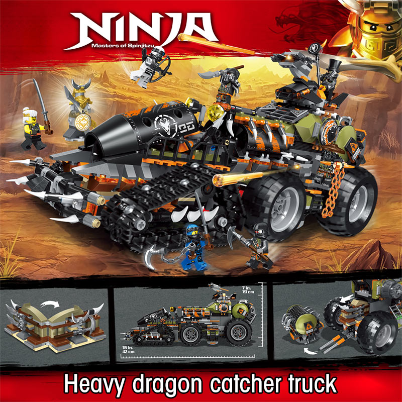 LEGO 1236PCS Ninjagoed Series Heavy dragon truck 70654 Dieselnaut Set