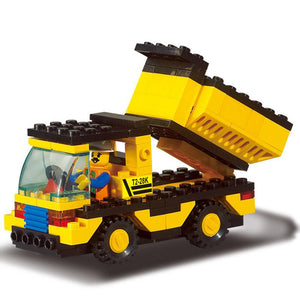 LEGO 93pcs/set DIY Construction Vehicles Truck Building Blocks Bricks Kits Children Puzzle Educational Toys Kids Gifts